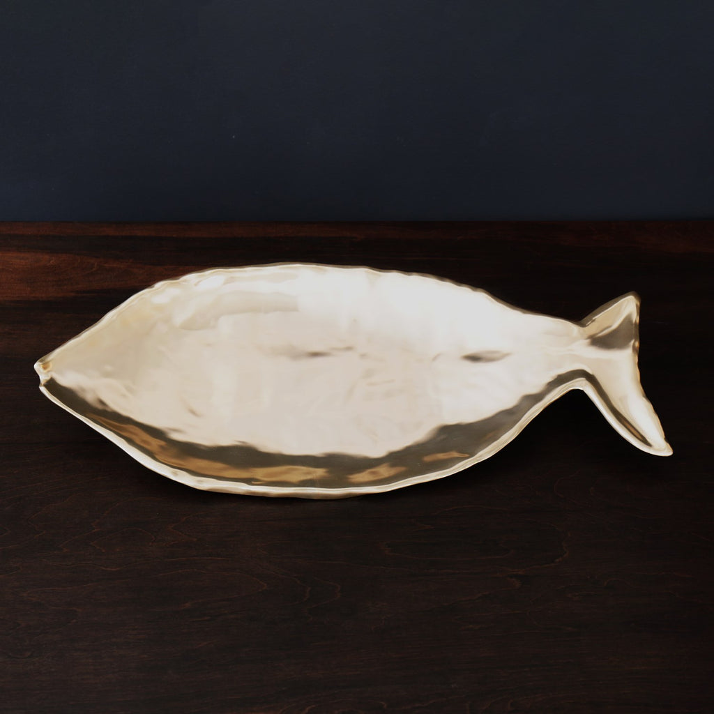 Triton Fish Extra Large Platter (Gold) - The Nifty Decor