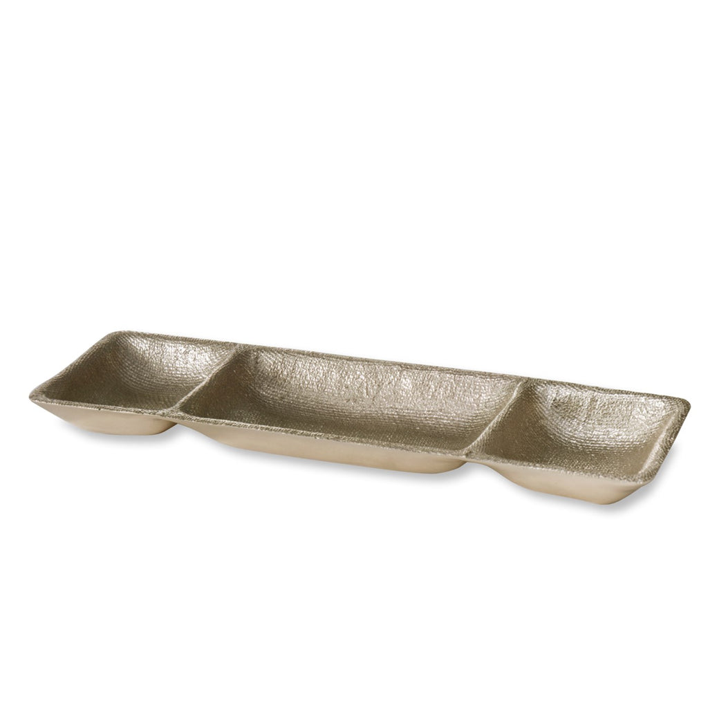 Fina Small Rectangular Triple Dip (Gold) - The Nifty Decor