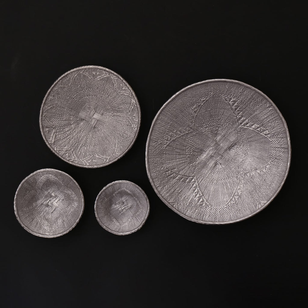 African Basket Medium Bowl (Gunmetal) - The Nifty Decor