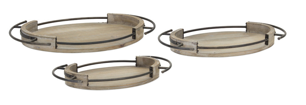 Oval tray with Iron handle - The Nifty Decor