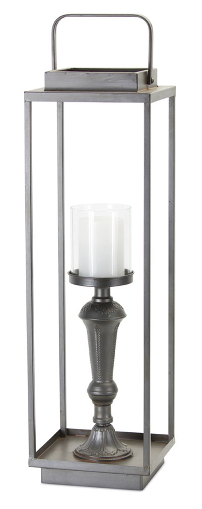 Iron & Glass Candle Holder - Bombay Mercantile