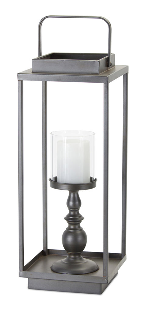 Iron & Glass Candle Holder - Bombay Mercantile