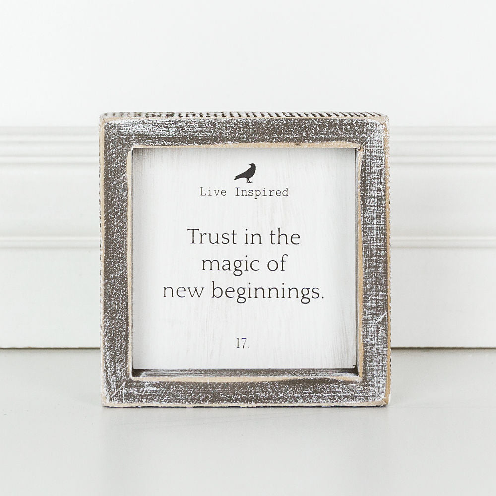 Live Inspired, Trust In The.... framed sign - The Nifty Decor