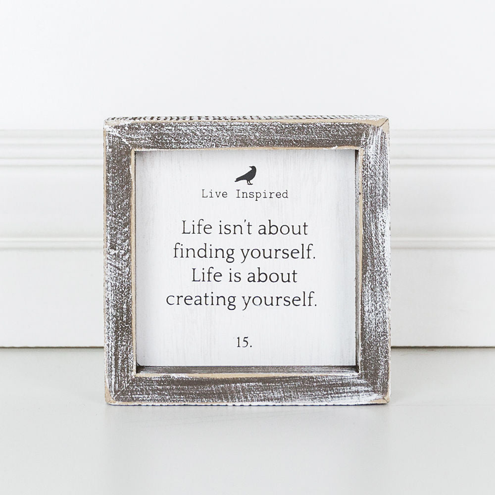 Live Inspired, Life Isn't About.... framed sign - The Nifty Decor
