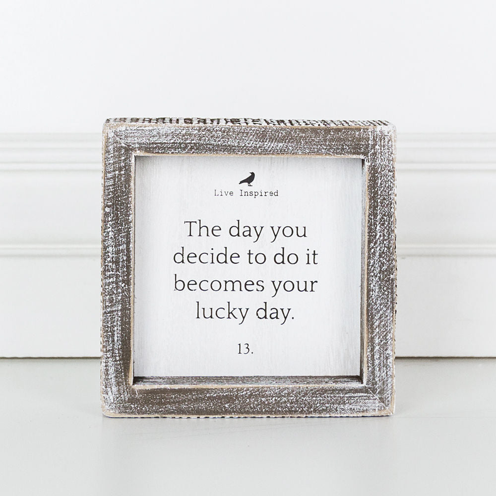 Live Inspired, The Day You.. framed sign - The Nifty Decor