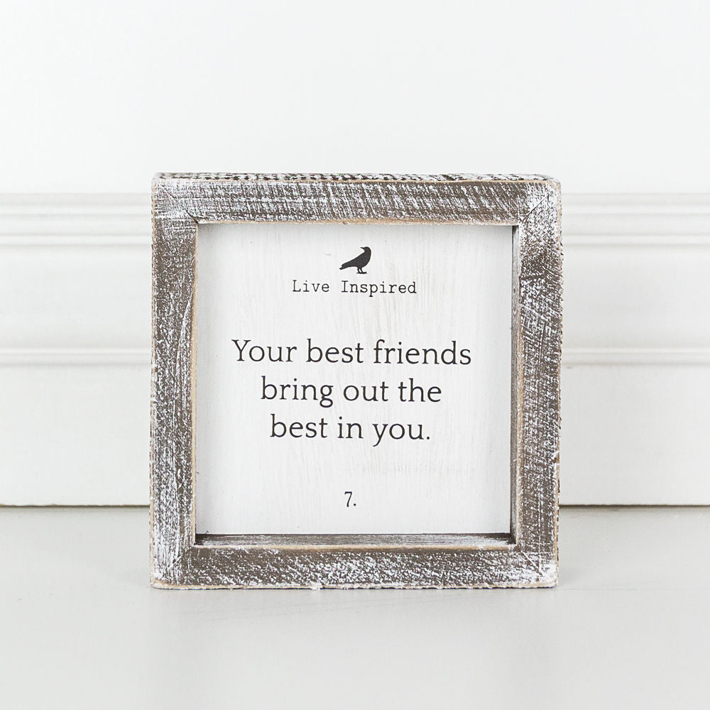 Live Inspired, Your Best Friends.... framed sign - The Nifty Decor
