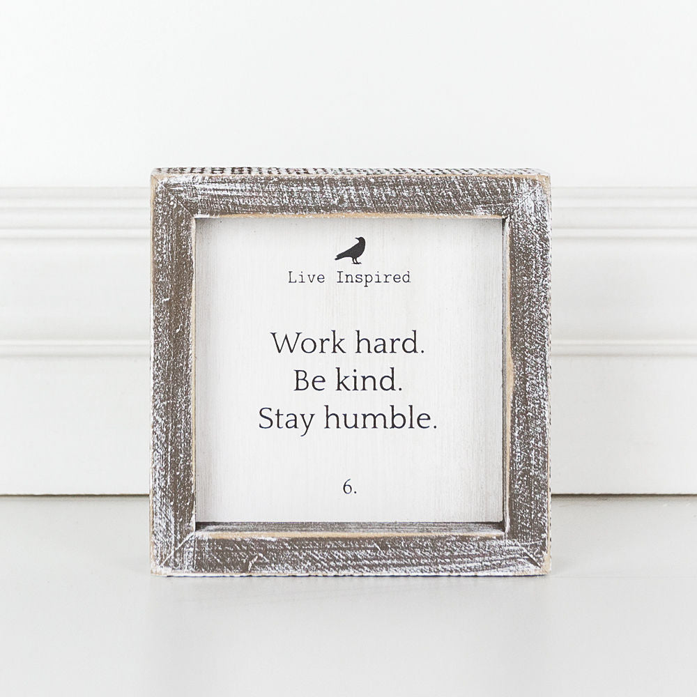 Live Inspired, Work Hard, Be... framed sign - The Nifty Decor