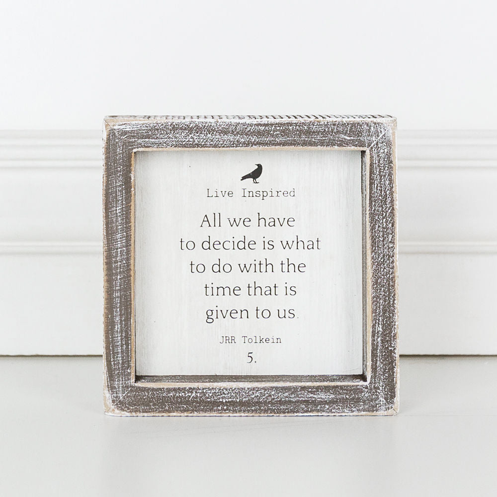 Live Inspired, All We Have... framed sign - The Nifty Decor
