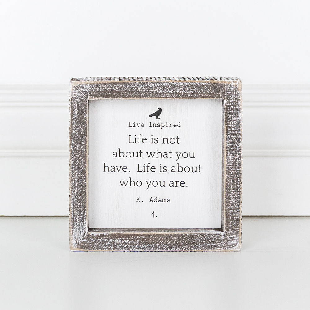 Live Inspired, Life Is Not.... framed sign - The Nifty Decor