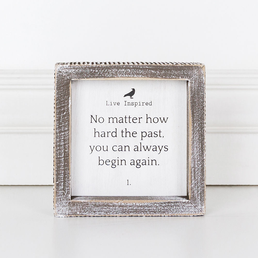 Live Inspired, No Matter How, framed sign - The Nifty Decor