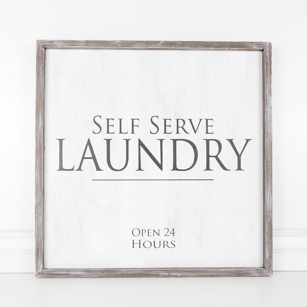 Self Serve Laundry, framed sign - The Nifty Decor
