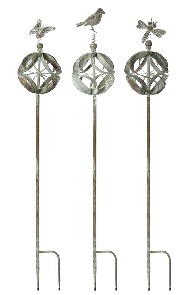 Greenish brown Garden Stake, Set of 3 - The Nifty Decor