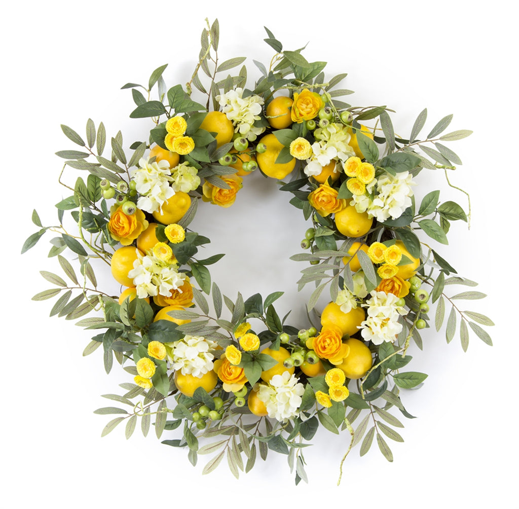 Lemon/ Floral Wreath - The Nifty Decor