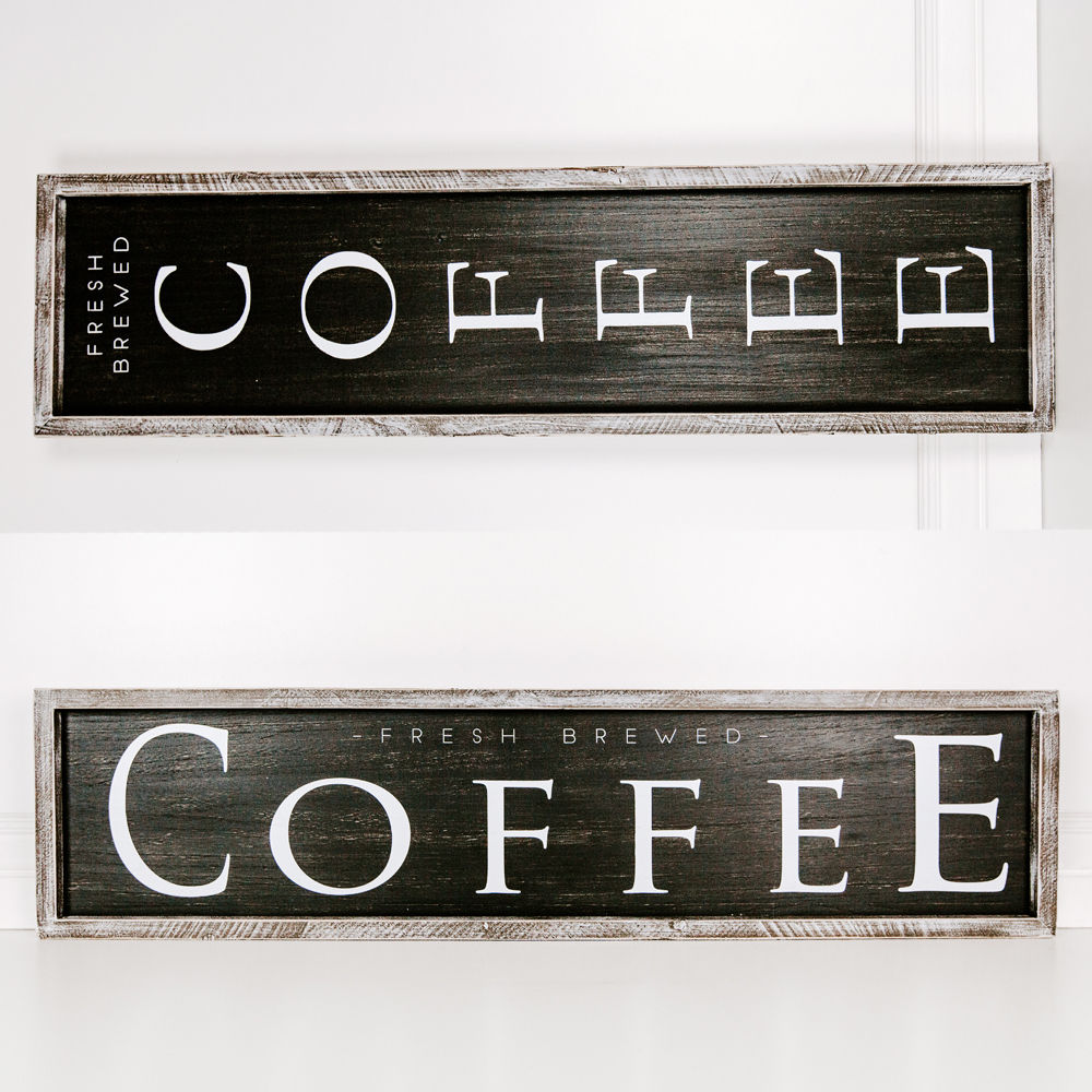 Reversible Sign (Fresh Brewed Coffee) - The Nifty Decor