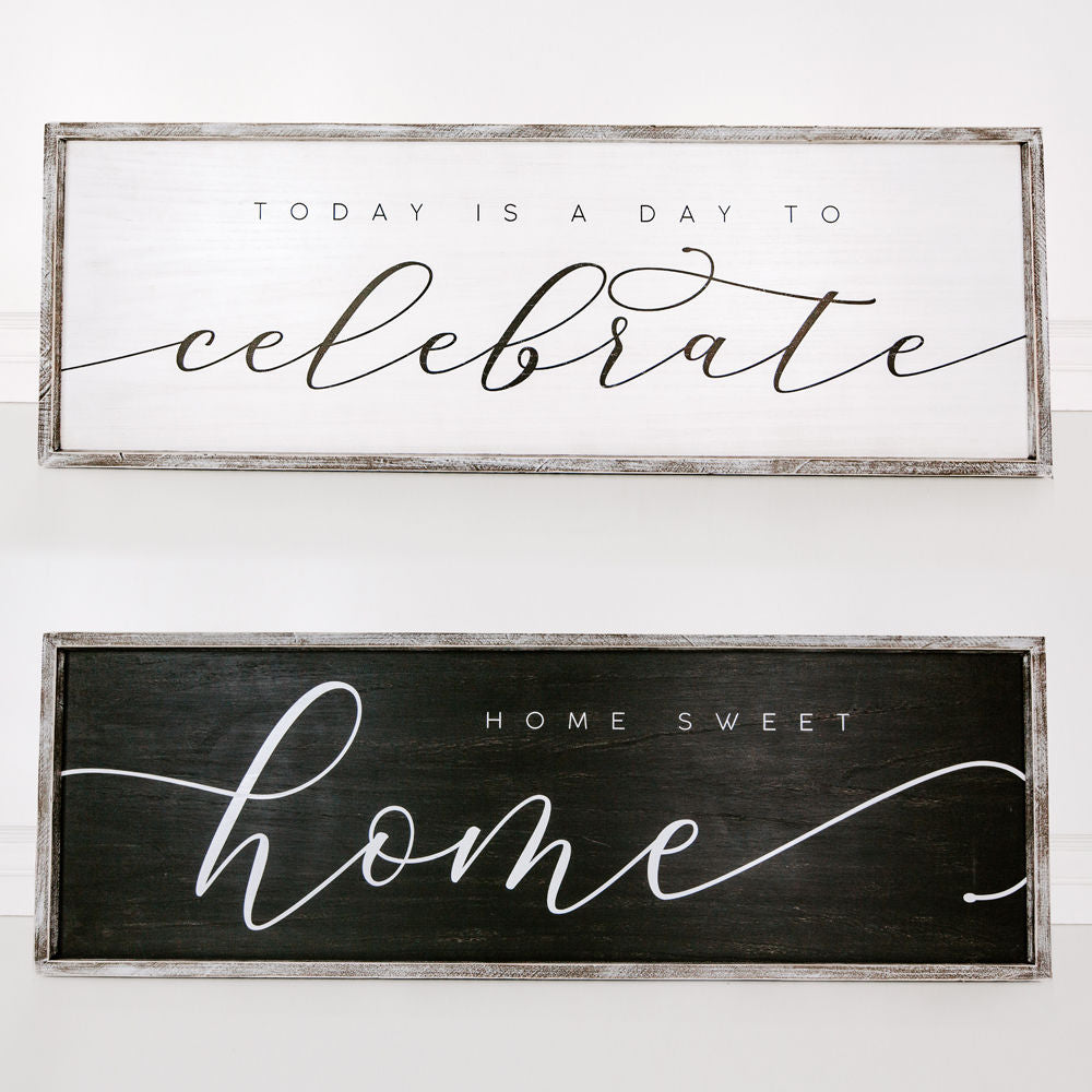 Double-Sided Sign (Celebrate/Home) - The Nifty Decor