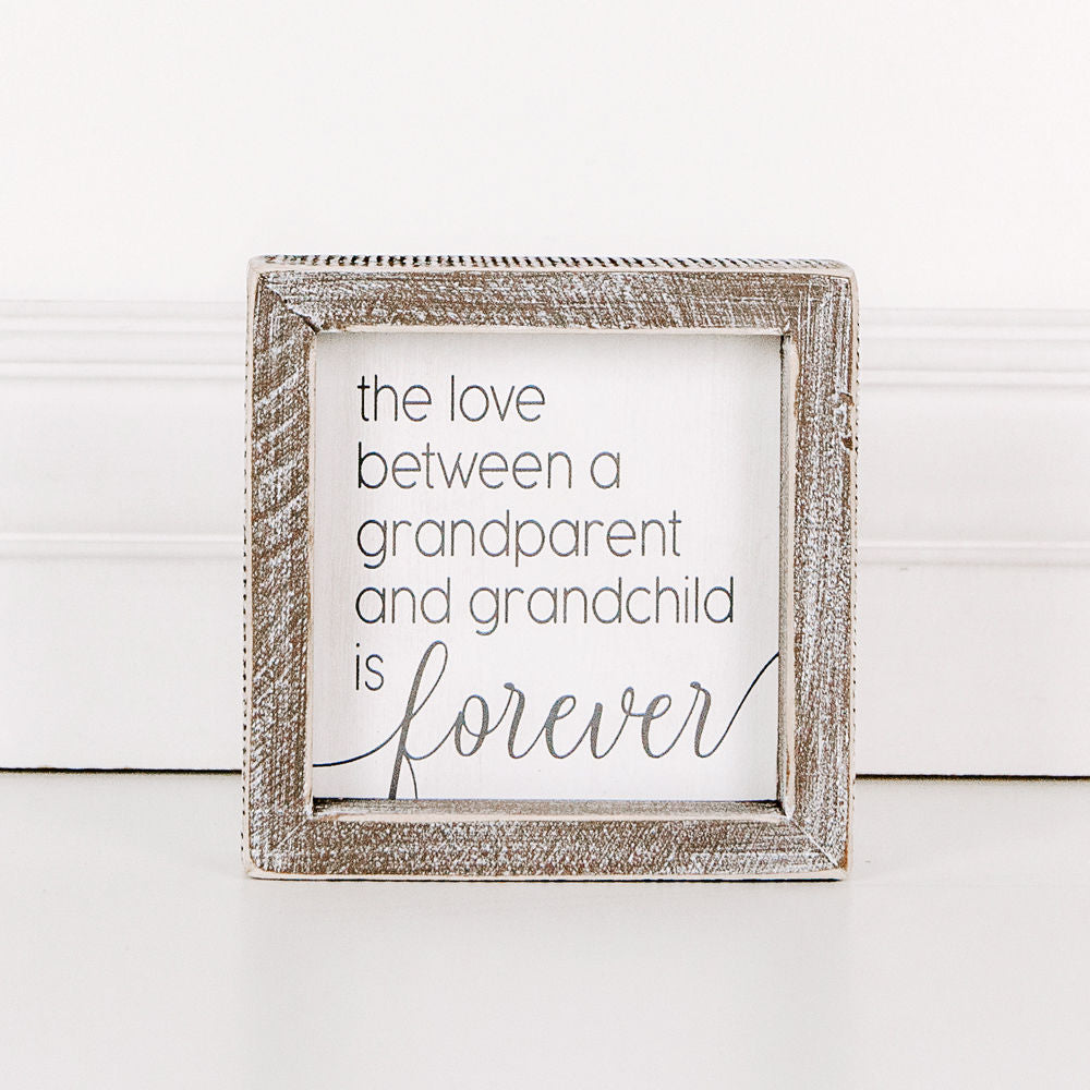 Wood framed sign (The Love Between A Grandparent) - The Nifty Decor