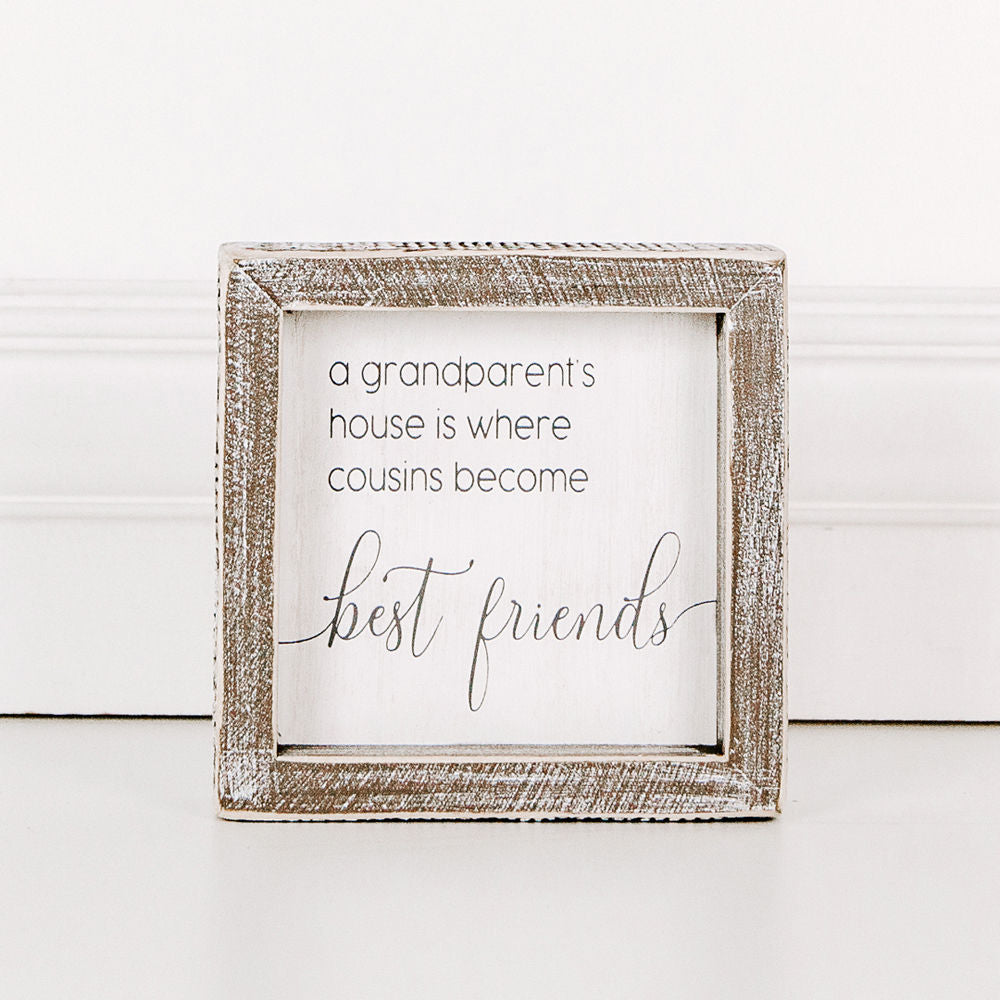 Wood framed sign (A Grandparent's House Is Where) - The Nifty Decor