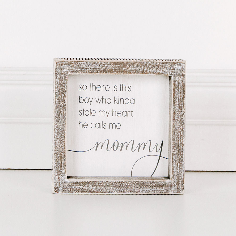 Wood framed sign (So There Is This Boy) - The Nifty Decor
