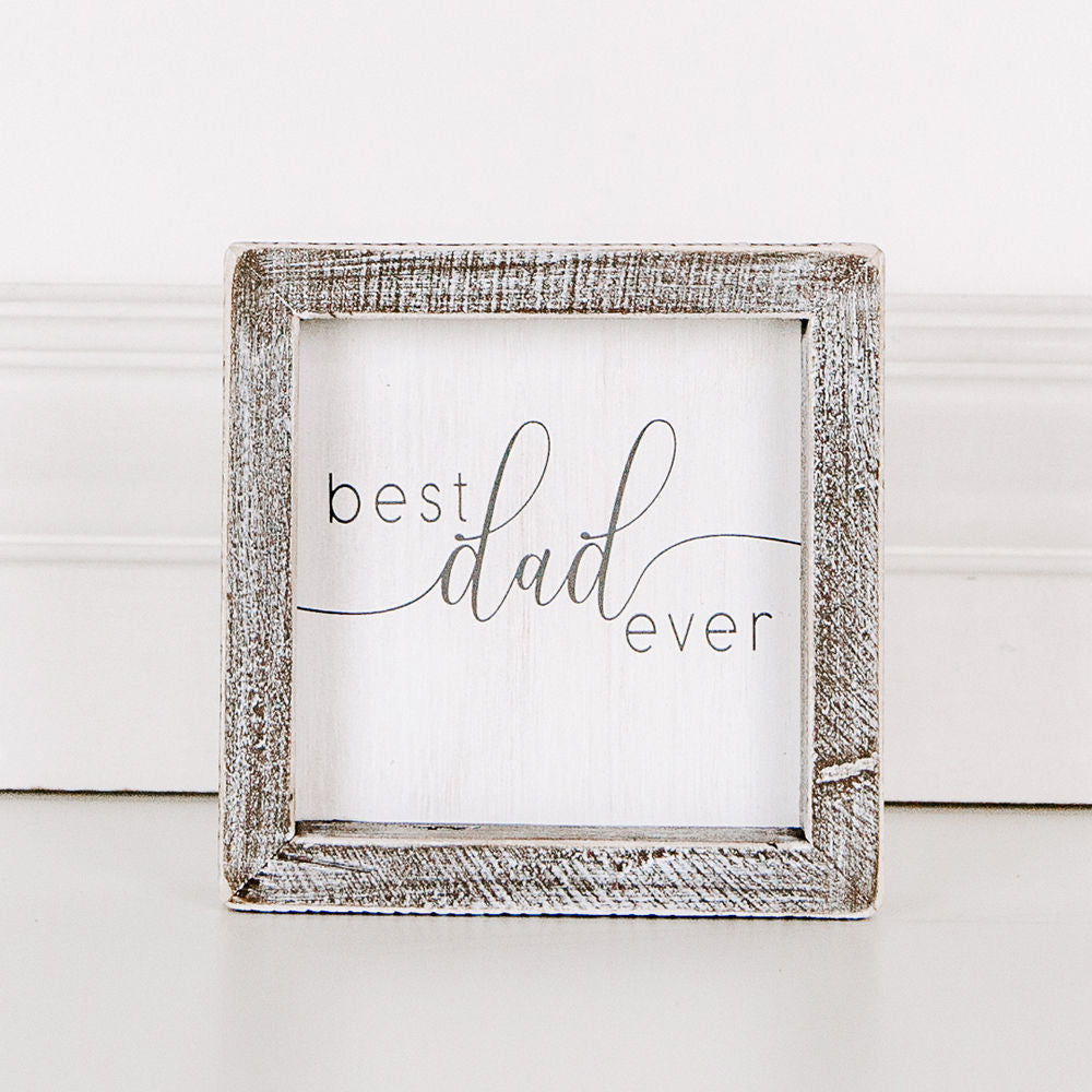 Wood framed sign (Best Dad Ever) - The Nifty Decor