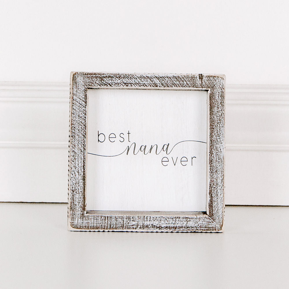 Wood framed sign (Best Nana Ever) - The Nifty Decor