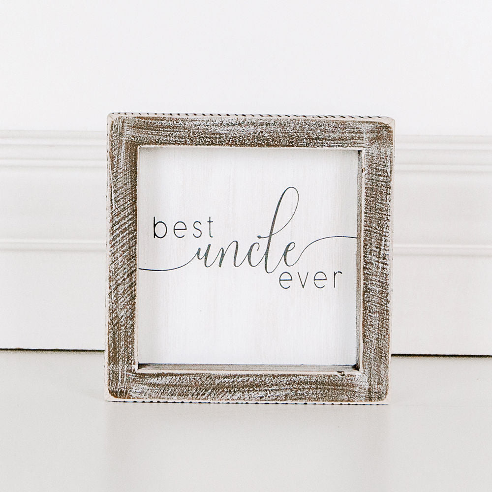 Wood framed sign (Best Uncle Ever) - The Nifty Decor