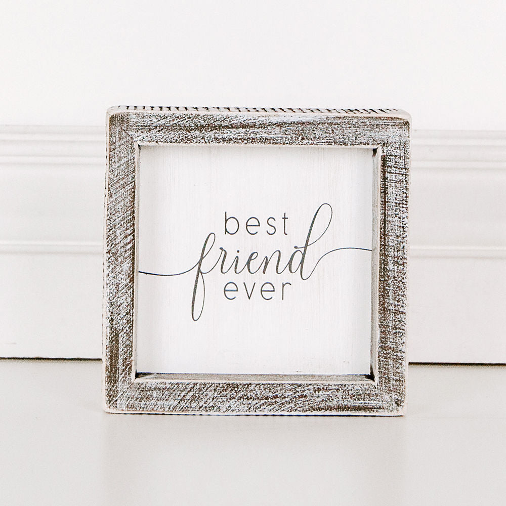 Wood framed sign (Best Friend Ever) - The Nifty Decor