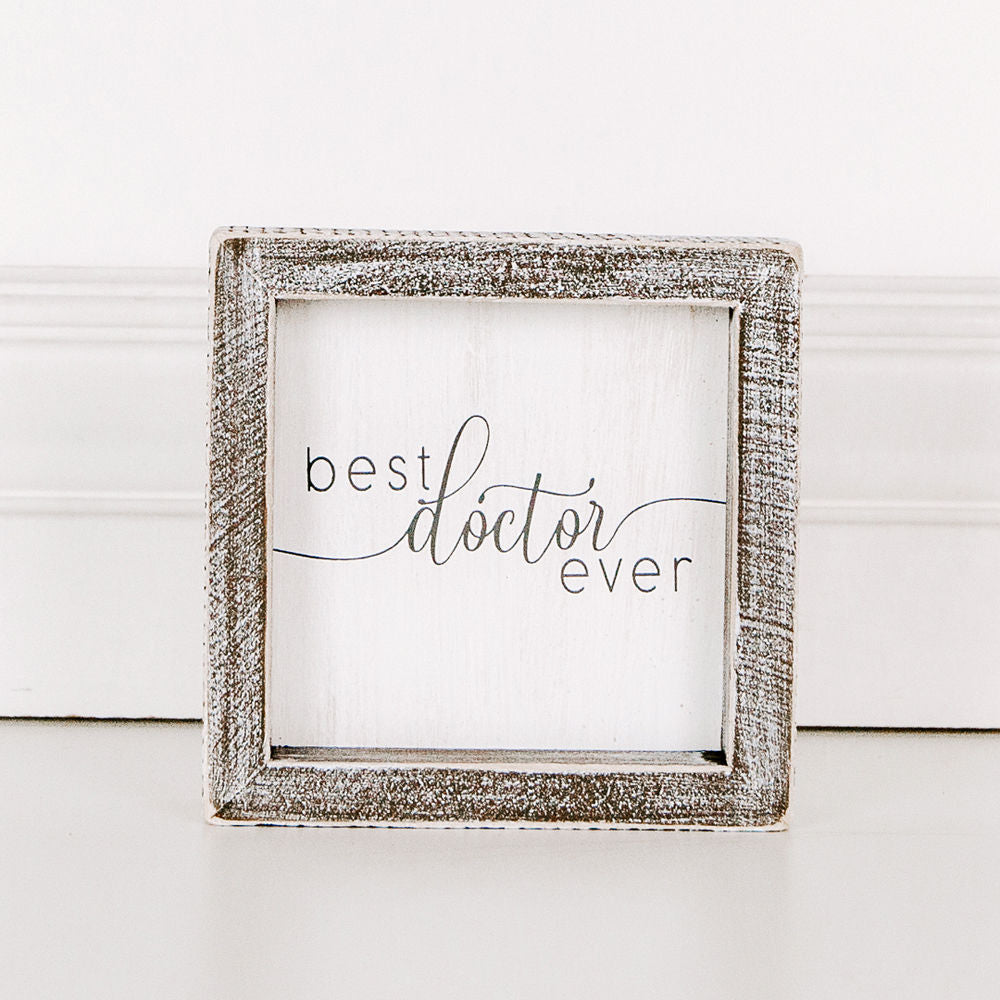 Wood framed sign (Best Doctor Ever) - The Nifty Decor