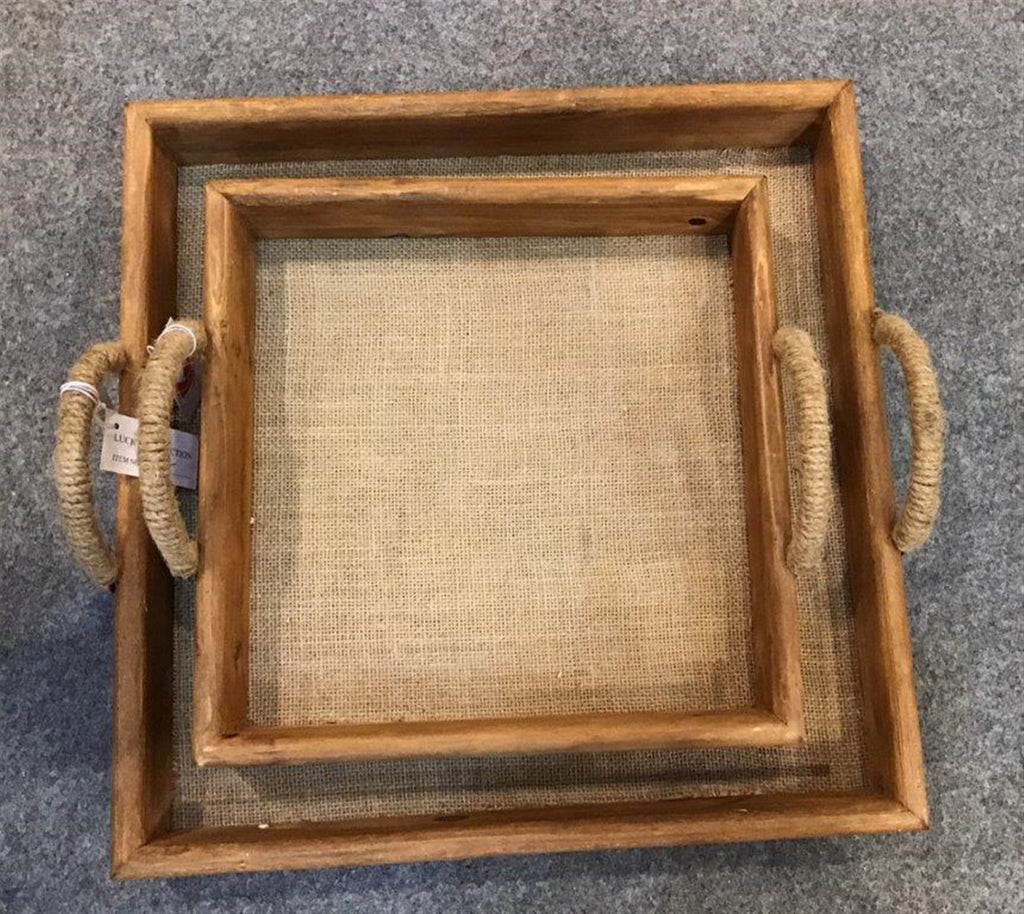 2 set of wooden trays - The Nifty Decor