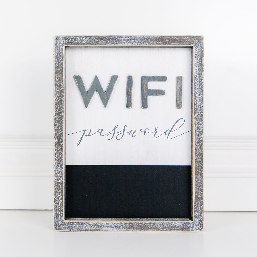 Wood framed sign (WIFI Password) - The Nifty Decor