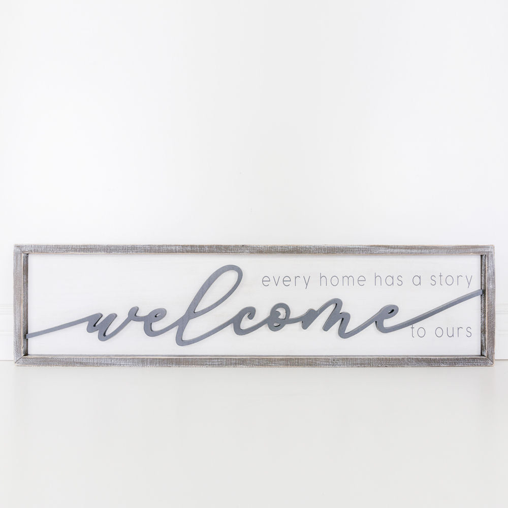 Double sided sign (Every Home Has A Story) - The Nifty Decor