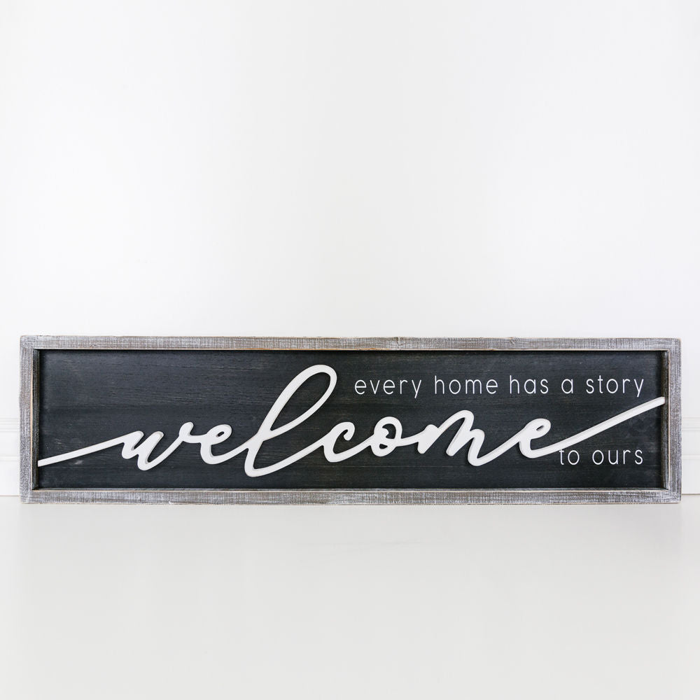 Double sided sign (Every Home Has A Story) - The Nifty Decor