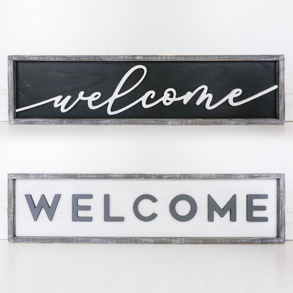 Double sided sign (Welcome) - The Nifty Decor