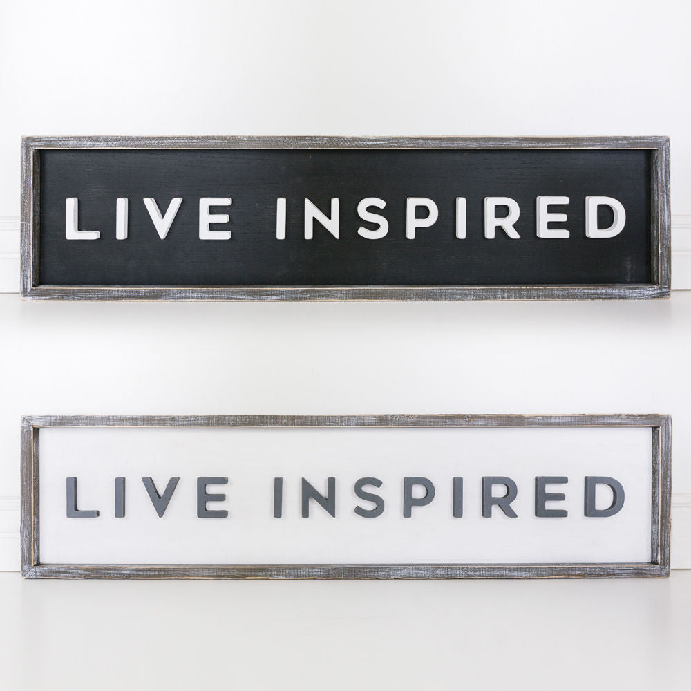 Double sided sign (Live Inspired) - The Nifty Decor