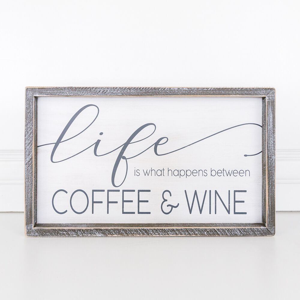 Wood framed sign (Life Is What Happens Between) - The Nifty Decor