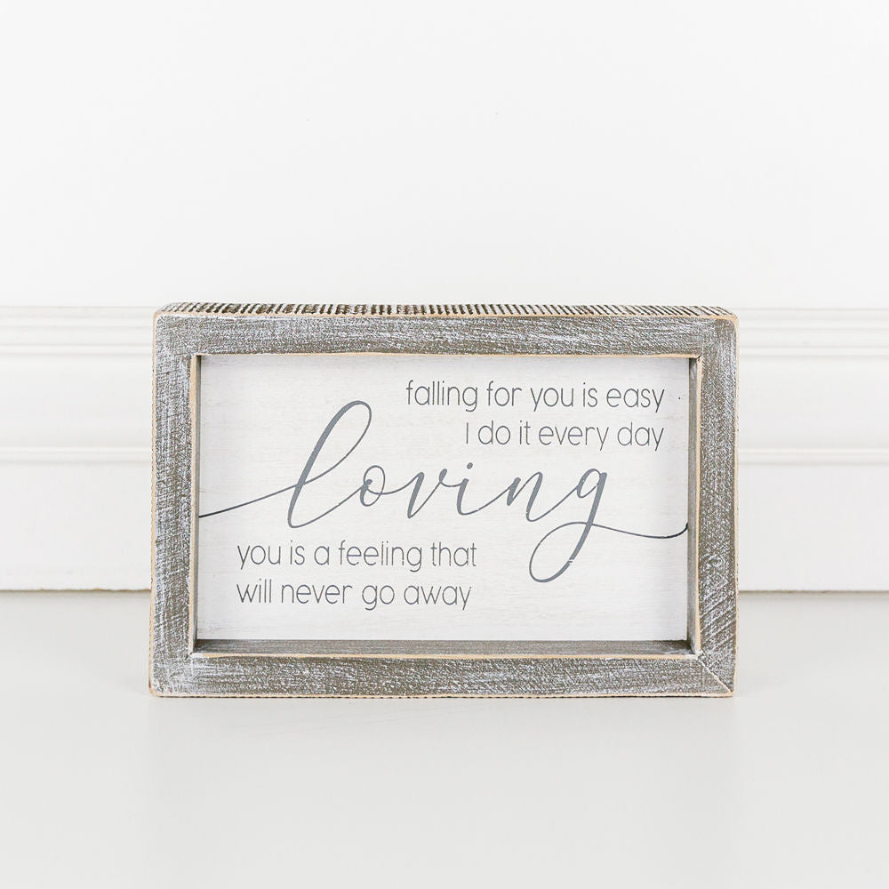 Wood Framed sign (LOVING) - The Nifty Decor