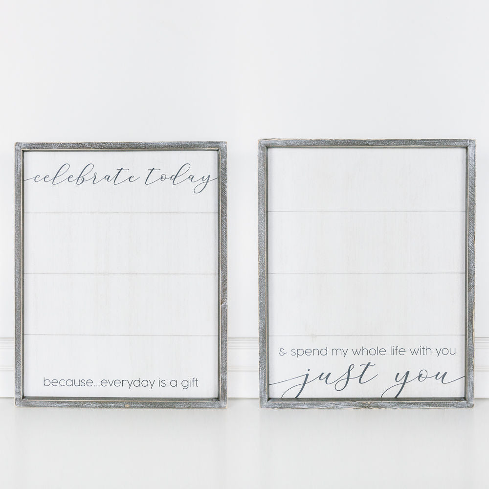 Reversible Wood Framed shiplap (JUST YOU) - The Nifty Decor