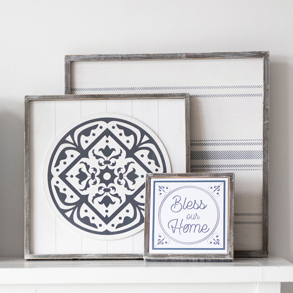 Double side Wood framed sign(STRIPES) - The Nifty Decor