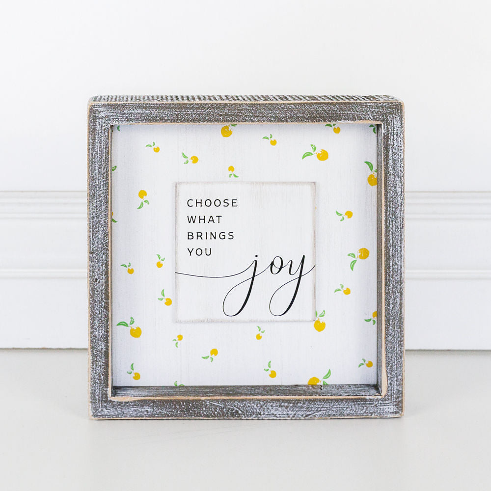 JOY wood framed sign - The Nifty Decor