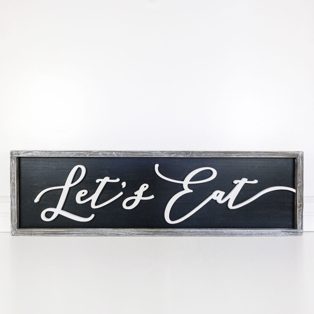 CHERRIES/EAT reversible wood framed sign - The Nifty Decor