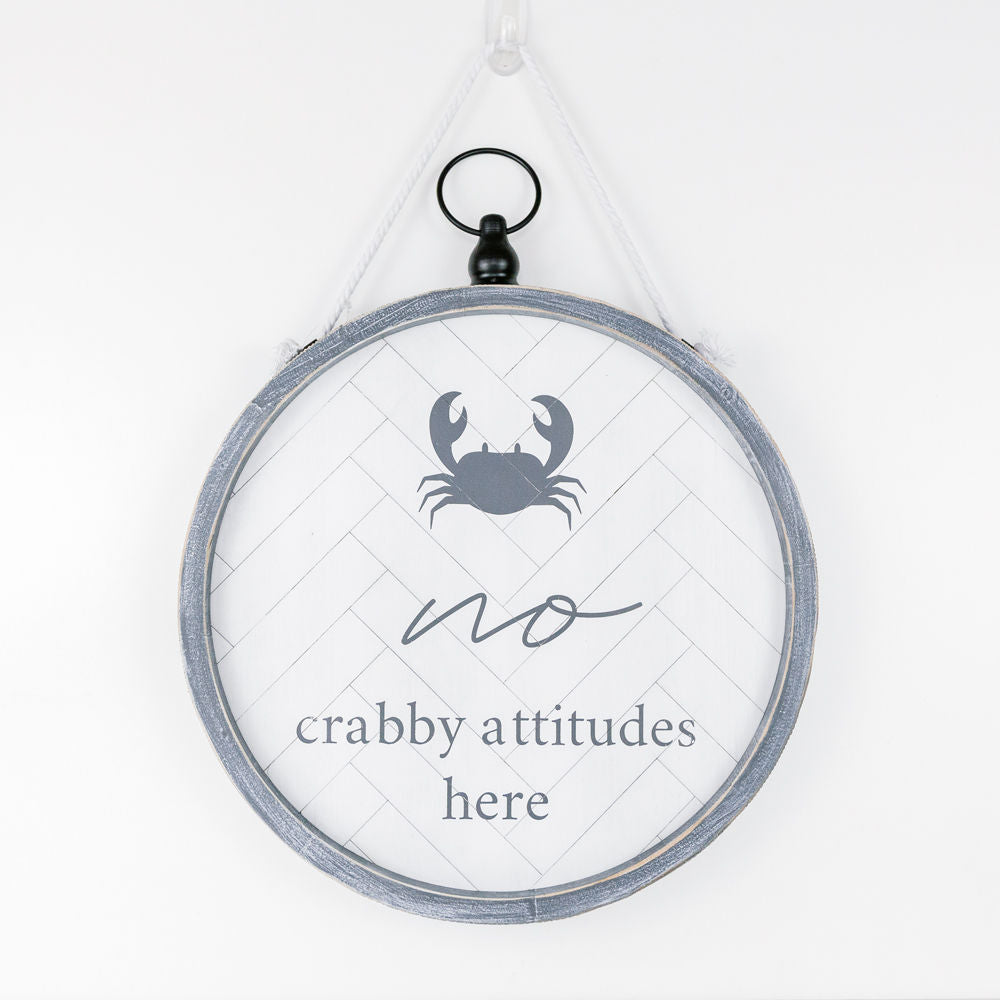 Wood framed sign(CRAB SWIMMING) - The Nifty Decor