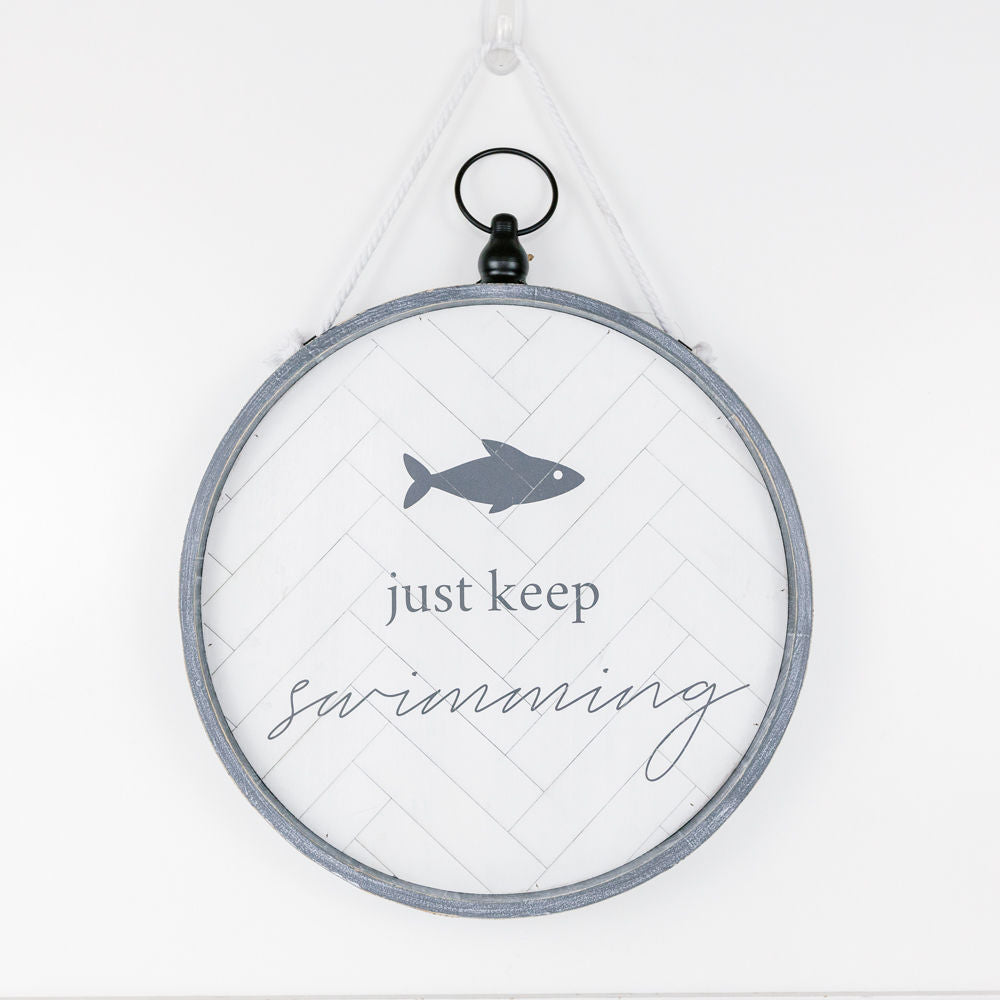 Wood framed sign(CRAB SWIMMING) - The Nifty Decor