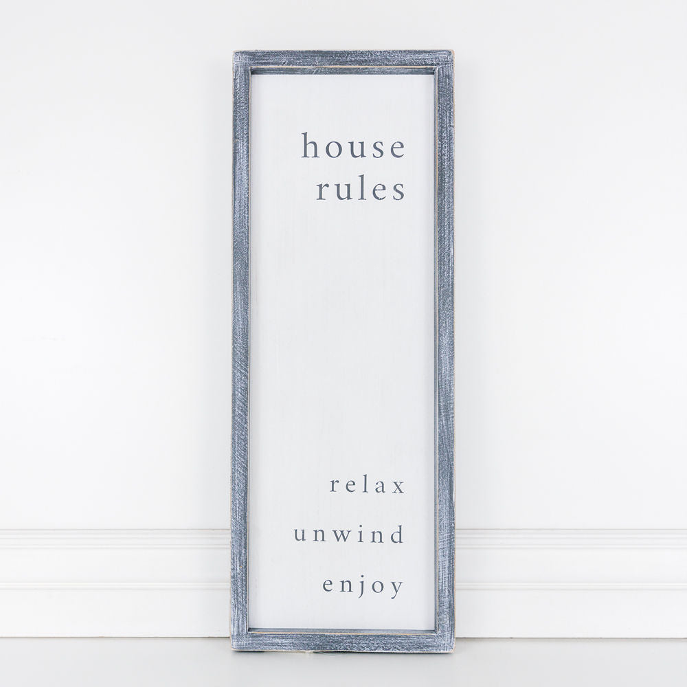 Double Side Wood framed sign(HOUSE RULES) - The Nifty Decor