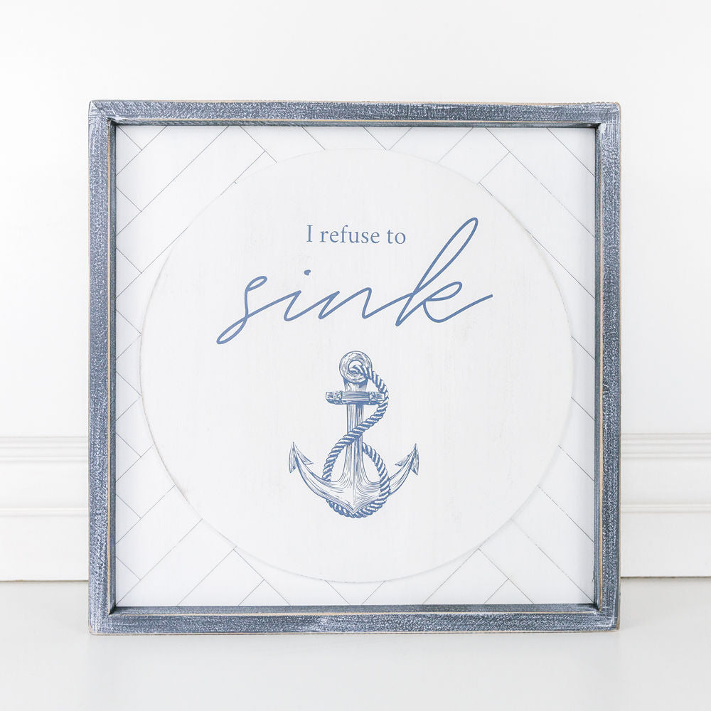 Wood framed sign(SINK) - The Nifty Decor