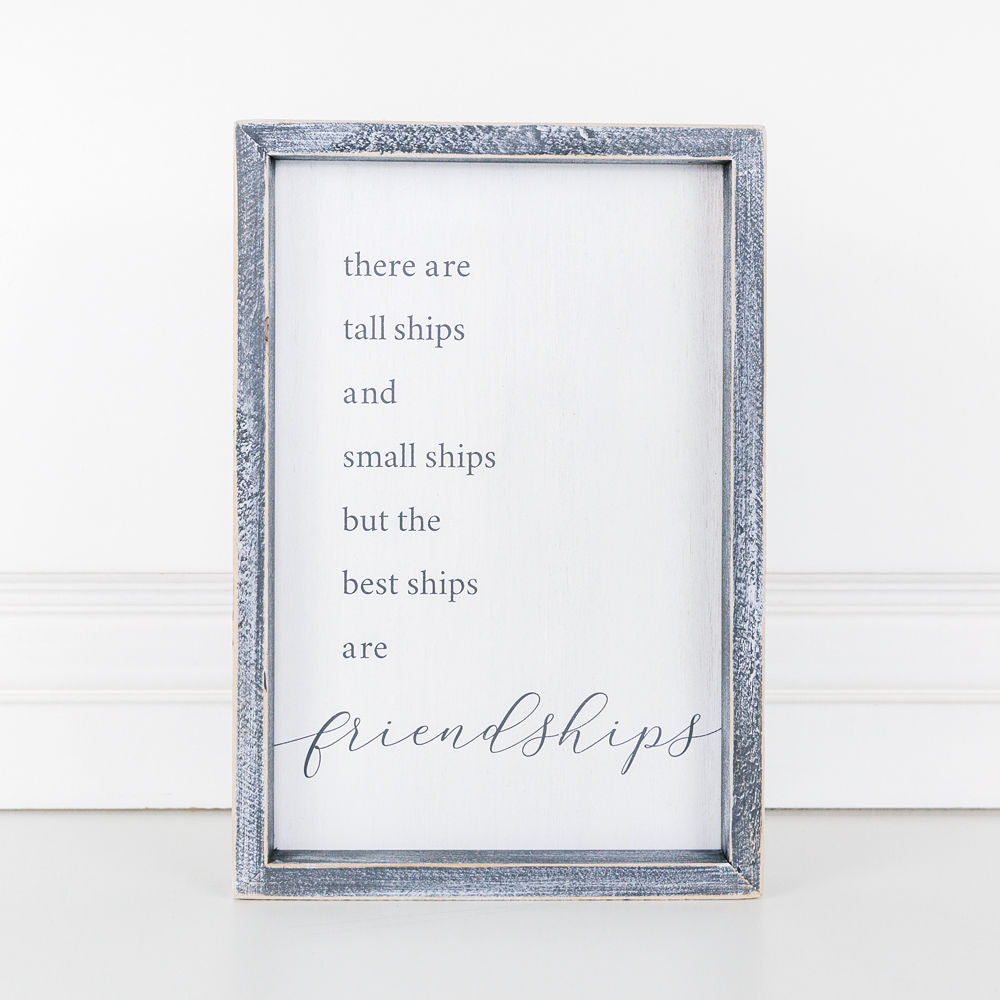 Wood framed sign(FRIENDSHIPS) - The Nifty Decor