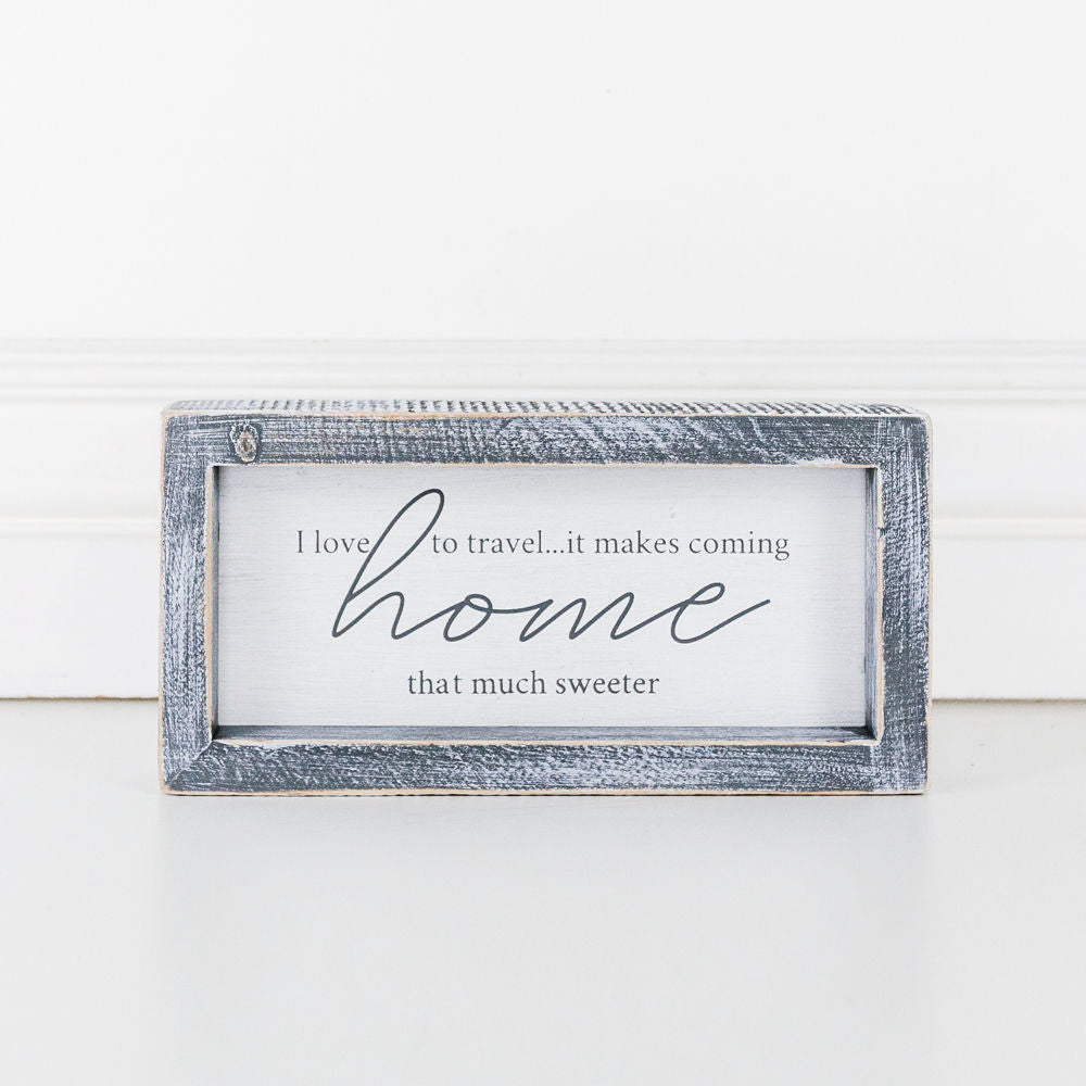 Wood framed sign(TRAVEL HOME) - The Nifty Decor