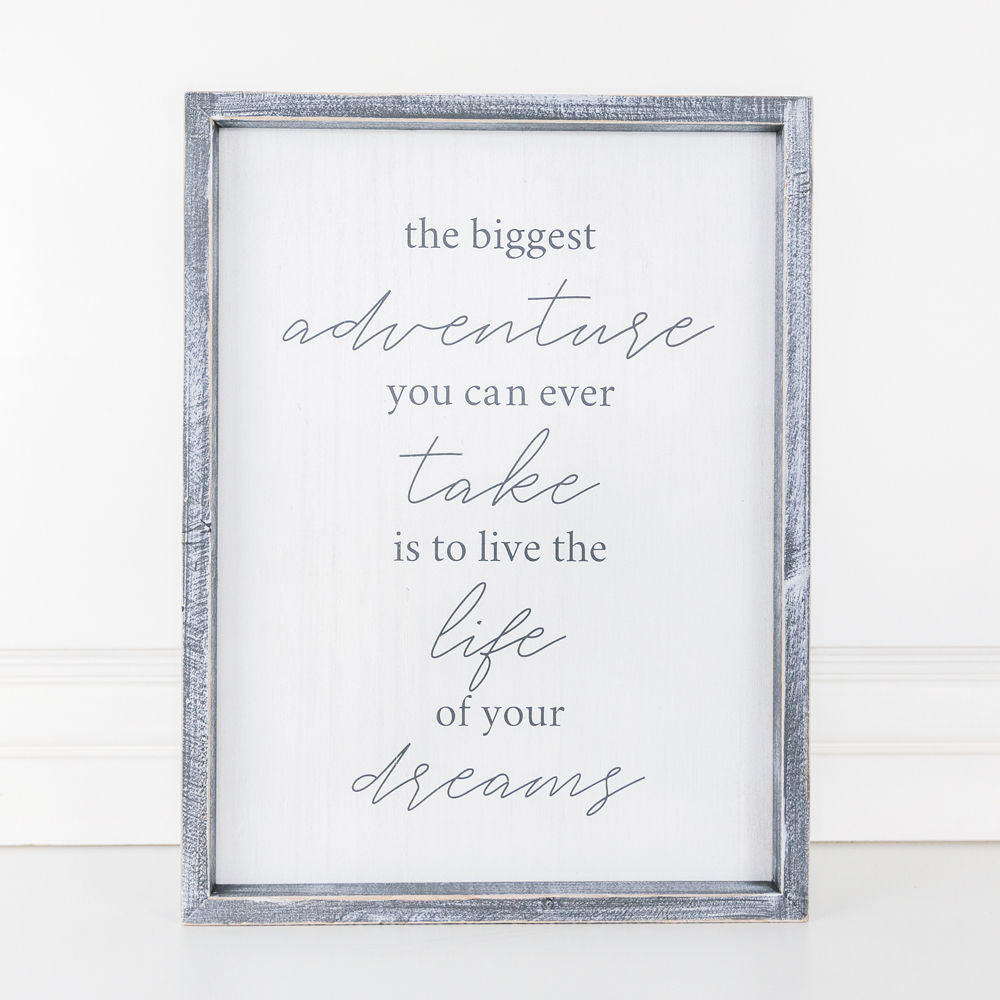 Wood framed sign( ADVENTURE DREAMS) - The Nifty Decor