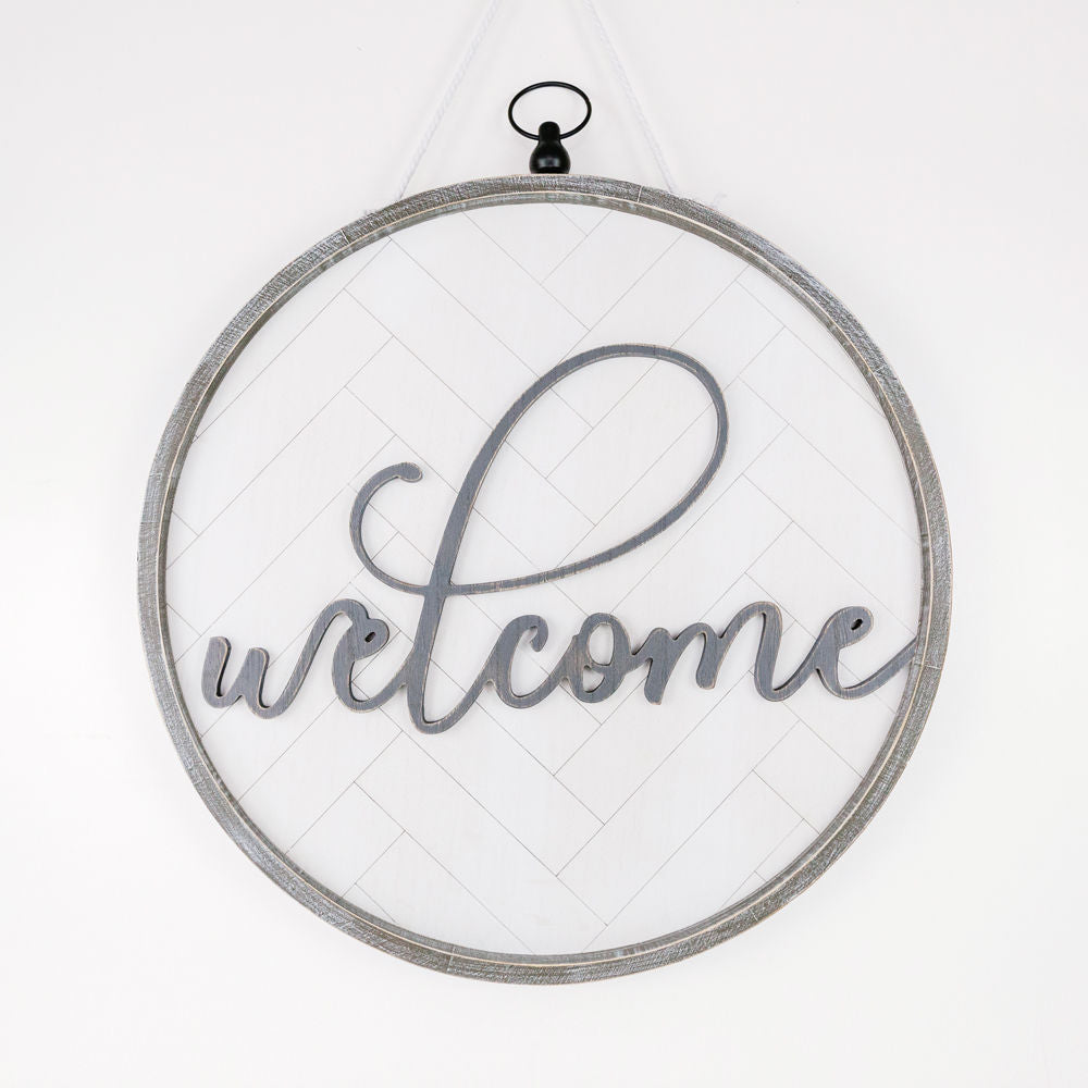 Reversible wood framed sign(WELCOME) - The Nifty Decor