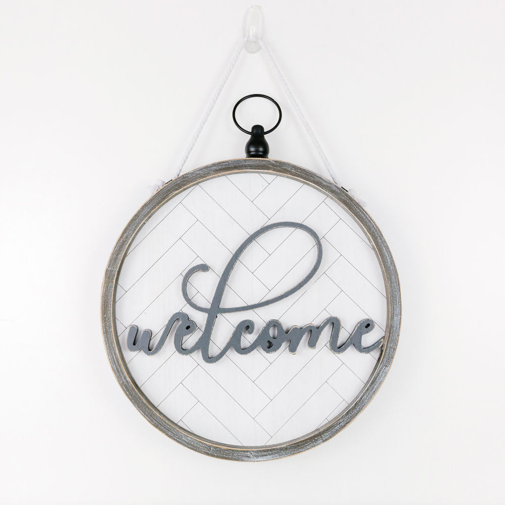 Reversible wood framed sign(WELCOME) - The Nifty Decor