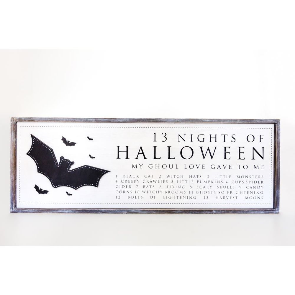 Reversible Wood Halloween and Harvest Sign - The Nifty Decor