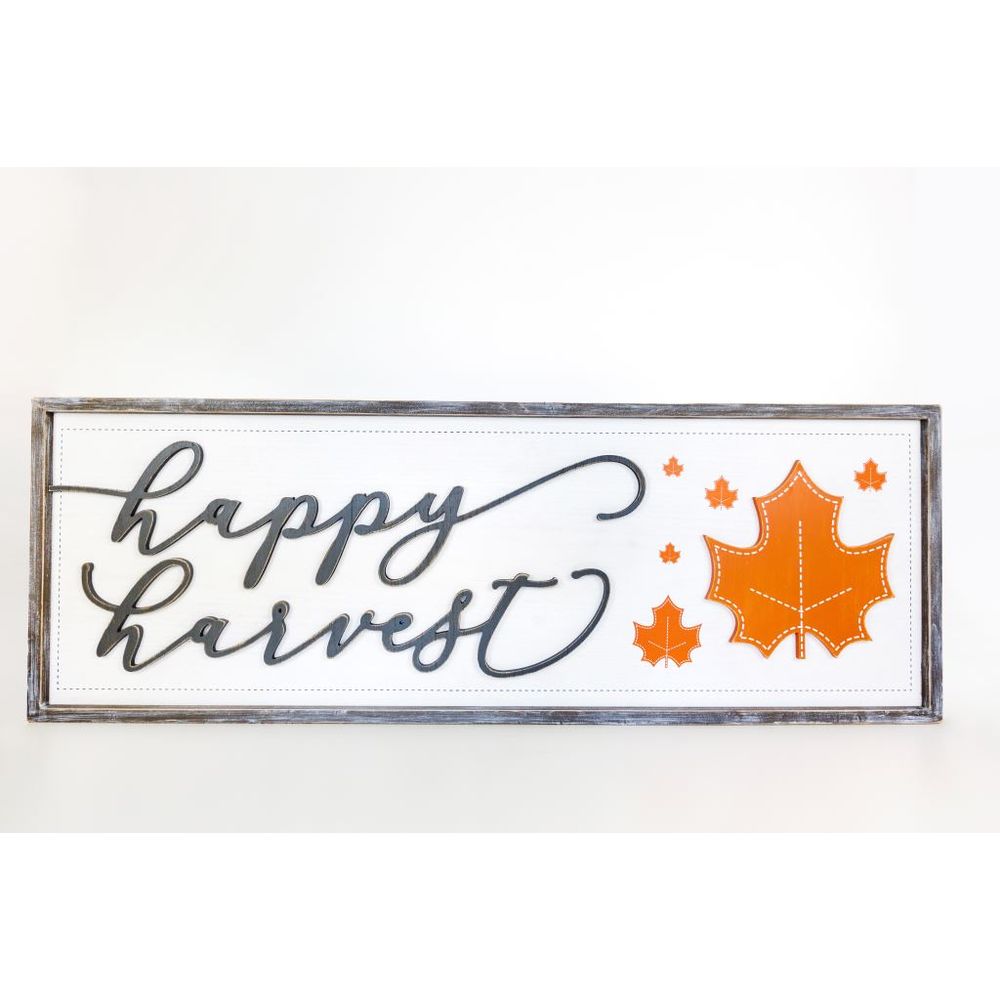 Reversible Wood Halloween and Harvest Sign - The Nifty Decor